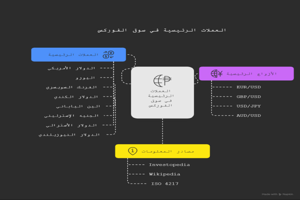 اختصار رموز العملات العالمية الرئيسية