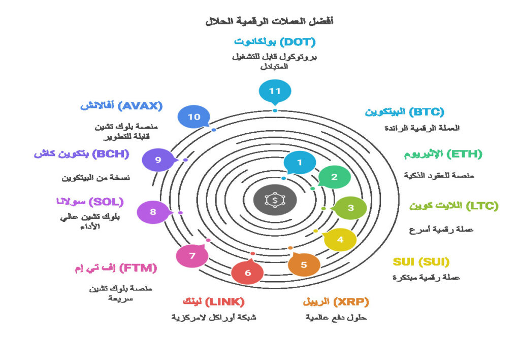 أفضل العملات الرقمية الحلال