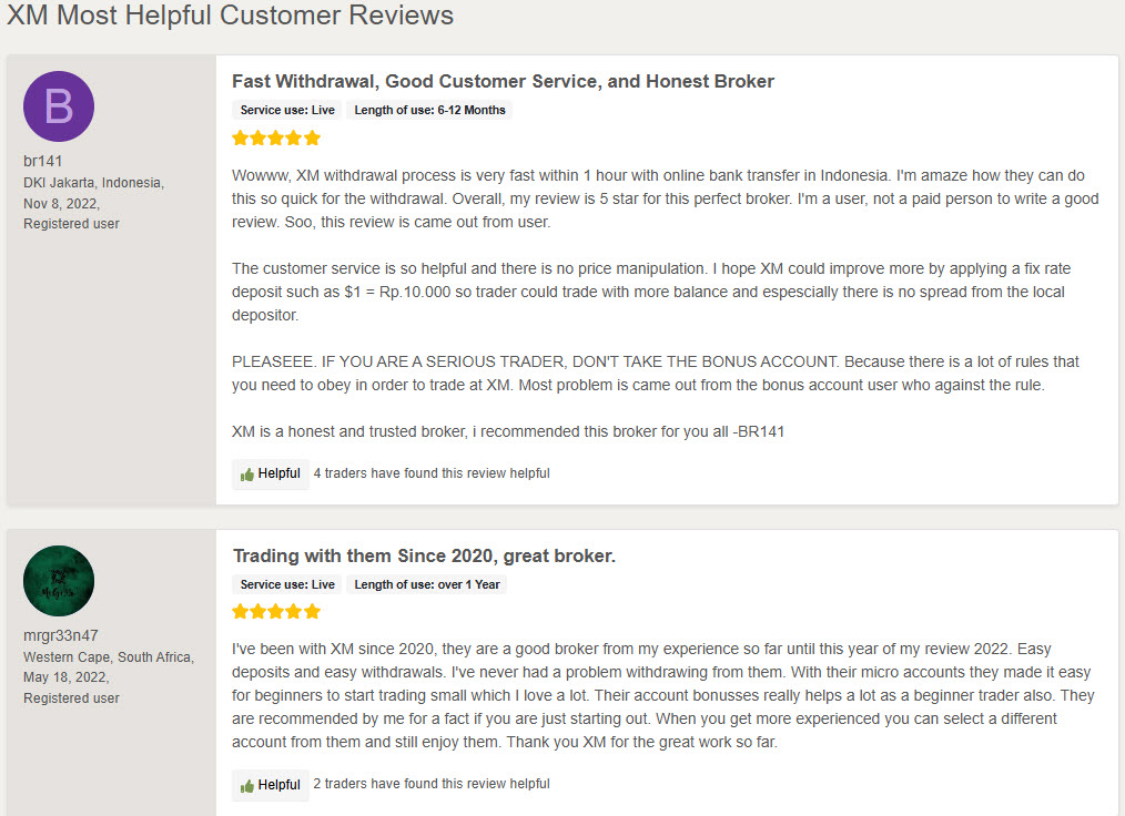 XM reviews