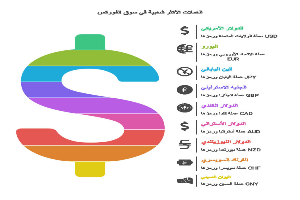 أزواج العملات المتداولة والأكثر شعبية